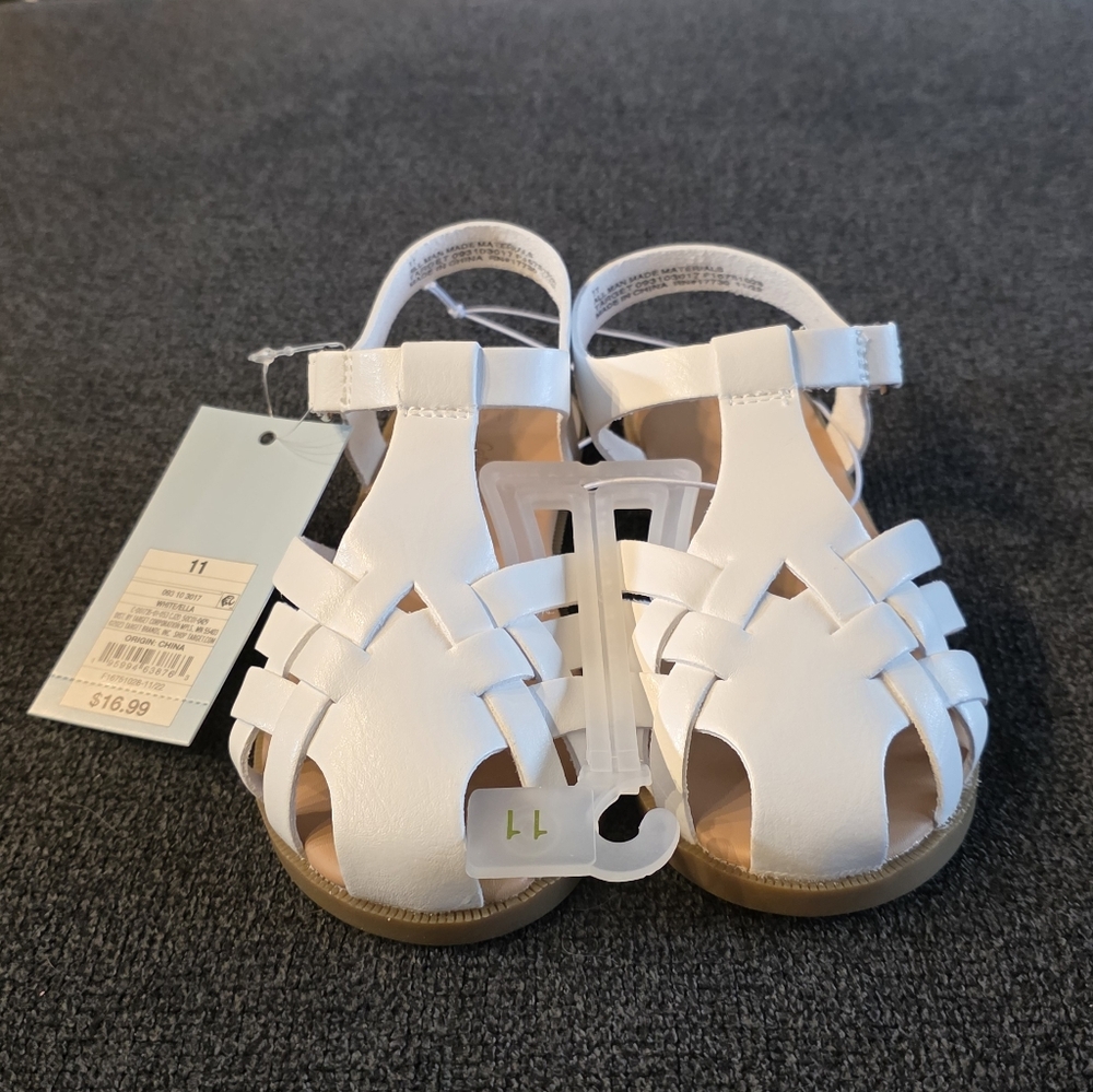 Size 11 Girls Ella Fisherman Sandals Cat & Jack - Picture 2 of 3